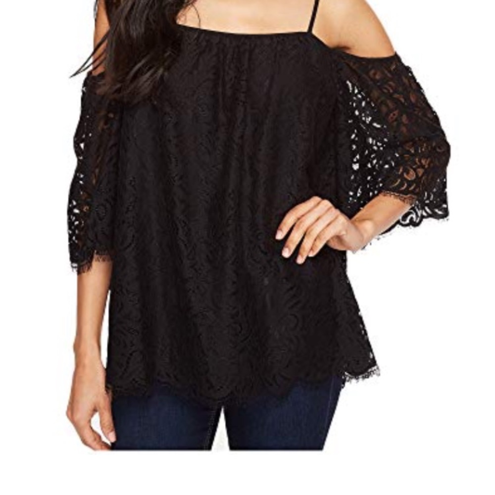 Vince camuto Lace off shoulders spaghetti stripes